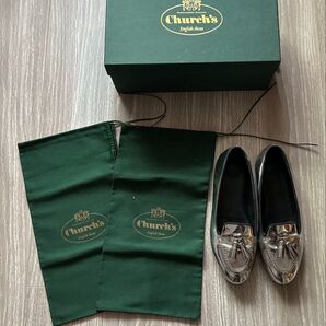 定価5万円弱 Church's チャーチ ローファー タッセル シルバー 36