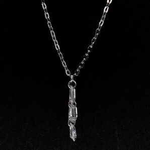 数量限定!Pt999 プラチナ 0.12ct テーパーダイヤ ネックレス 42cm