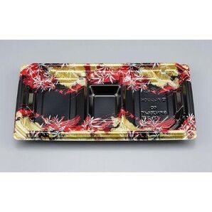 使い捨て弁当容器 BFNアルバ13-2平みお赤本体/蓋セット 150枚