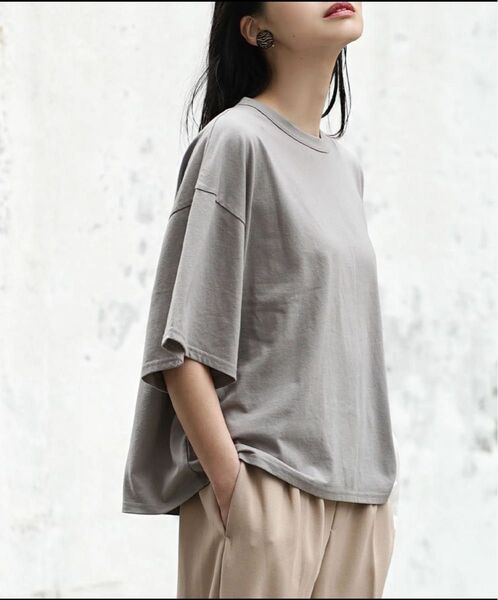zootie ワイド ショート丈Tシャツ グレー Free イーザッカマニア
