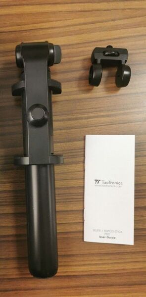 Tao TRONICS 三脚付き自撮り棒 50cm 角度調節スマホ固定具 カメラ用雲台付属