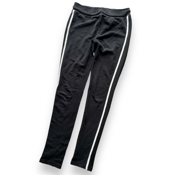 H&M 165cm スウェットパンツ ラインパンツ ボトムス ウエストゴム 黒 パンツ フルレングス ブラック
