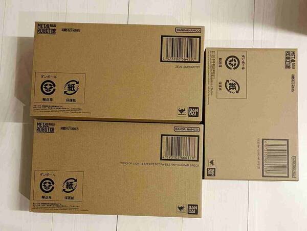 新品 METAL ROBOT魂 <SIDE MS> ゼウスシルエット デスティニーガンダムSpecII 専用光の翼&エフェクトセット 3種セット 伝票貼跡無