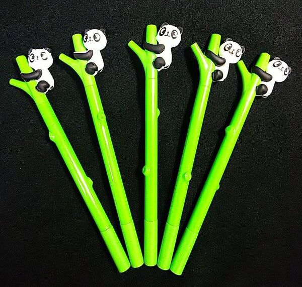 引っ付き パンダ 水性 ボールペン5本 インテリア
