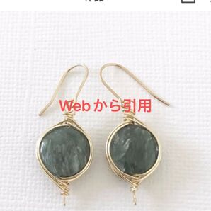 超美品 セラフィナイト Coinピアス 作家作品 完売 入手困難 お揃いペンダントあり 希少石 パワーストーン ヒーリング 癒し