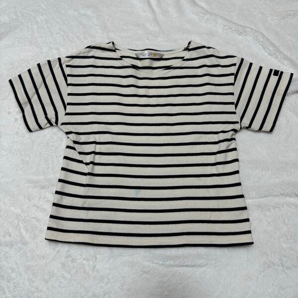 フタフタ デイリーライン ボーダー カットソー Tシャツ 半袖