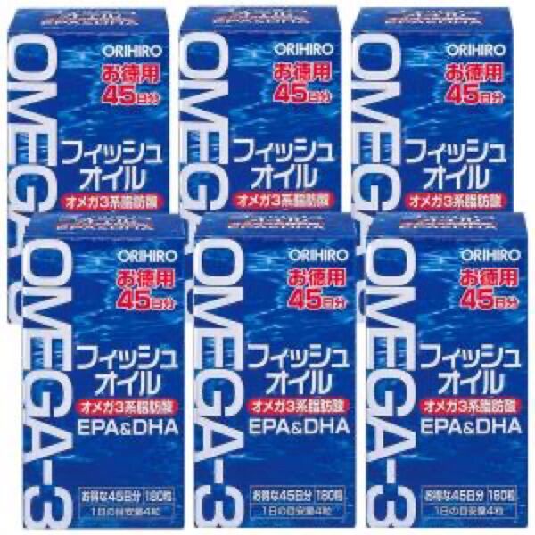 【6個セット】オリヒロ フィッシュオイル 180粒入×6個