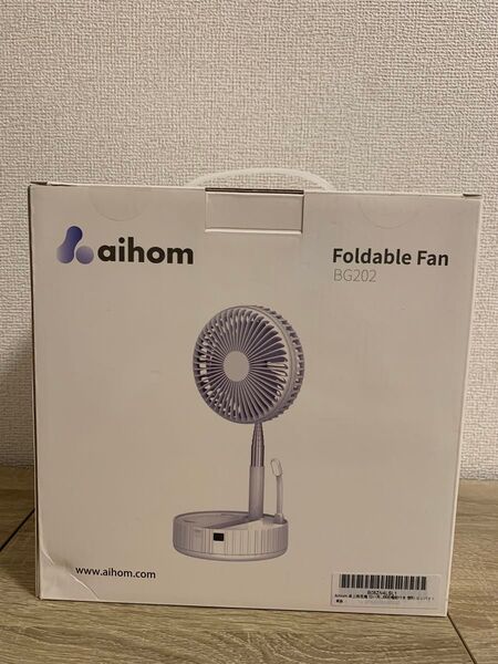 早い者勝ち.*aihom Foldable Fan BG202 折りたたみ 扇風機 ホワイト