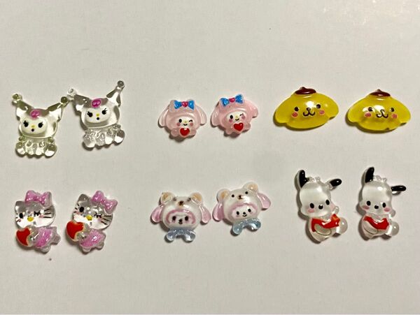 新品☆Sanrio サンリオキャラクターズ ネイルパーツ 12個セット