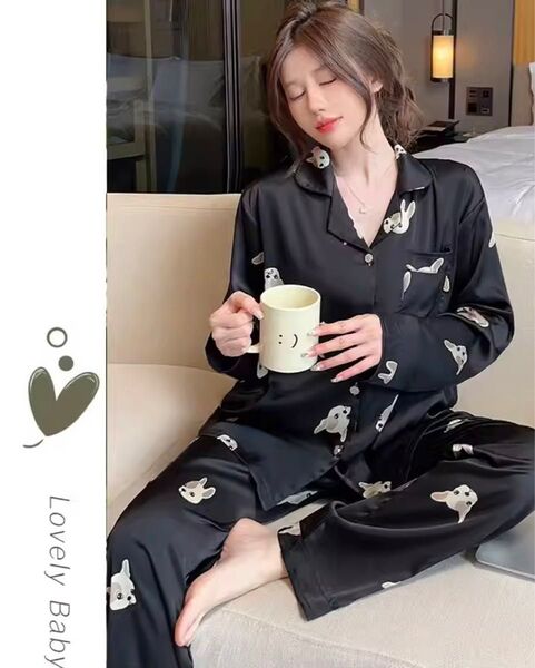 ルームウェア パジャマ 可愛い 長袖 部屋着 ルームウエア フレンチブルドック 犬 セクシー 秋冬 人気 ブルドッグ パグ