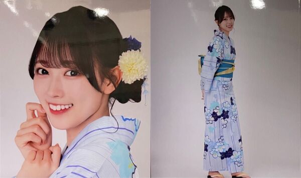 日向坂46 清水理央 2024年浴衣生写真2枚セット