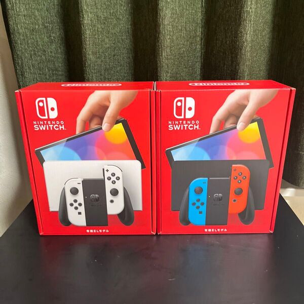 2台セット 新品未使用 値引不可 Nintendo Switch 本体 ニンテンドースイッチ 有機ELモデル ネオンレッド