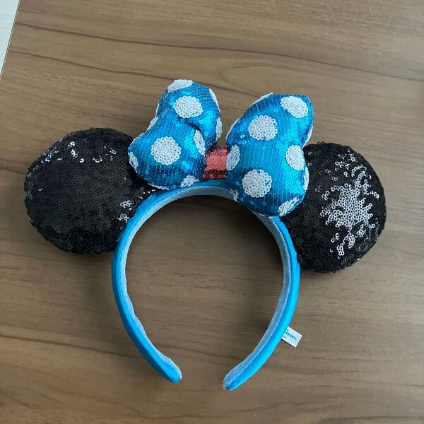 スパンコール東京ディズニーランド購入ミニーマウスのカチューシャ ディズニー ミニー TDR リボン ディズニーリゾート美品