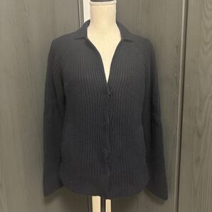 AKRIS アクリス カシミヤ100% カーディガン ブラック 黒 ジャケット