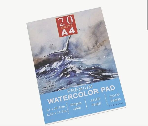 A4水彩用紙 パッド 20枚 300gsm PREMIUM