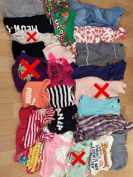 kids 子供 服 ワンピース スカート Tシャツ タンクトップ 110㎝ 120㎝ 130㎝ ノースリーブ 女の子 パンツ