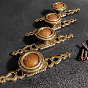 輸入アンティークルック 引き出し 扉用 つまみ ノブ (4個セット)⑤