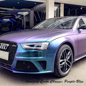 カーラッピングシート 車 カメレオンパープル 艶あり エア抜き溝 伸縮性 耐水 カスタム 車 マジョーラカラー グラデーション