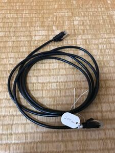  free shipping ]LAN cable /2m/ black black / used beautiful goods / inspection ) internet. wire Ran. modular jack. personal computer. router. plug connector. modem 