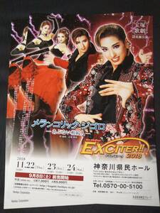 宝塚歌劇チラシ/花組ツアー「メランコリック・ジゴロ/EXCITER!!2018」２枚 柚香光,水美舞斗,華優希,舞空瞳(現星組),飛龍つかさ,一之瀬航季,