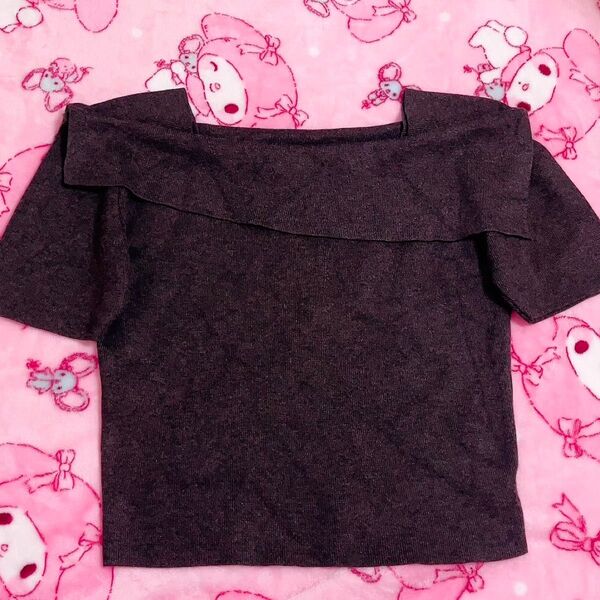 【GRL】アシンメトリーニットトップス