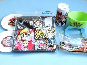 ワンピース[ONE PIECE]いろいろセット♪タオル・貯金箱・ミニクリアバッグ・プラスチックお皿