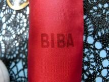 ★BIBA PARIS★光沢ワインレッド・赤◆モノグラム　折り畳み傘_画像2