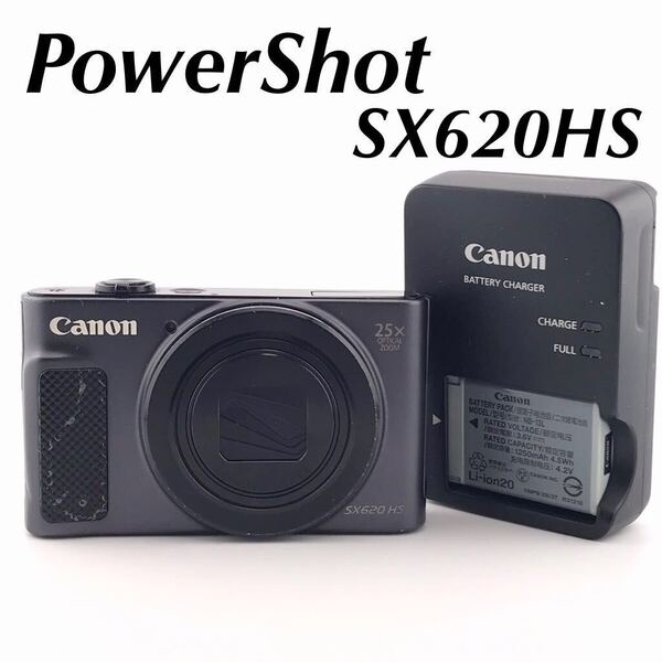 良品★【動作確認済】Canon PowerShot SX620HS BK キャノン パワーショット SX620 HS PC2271 【管1013A37】