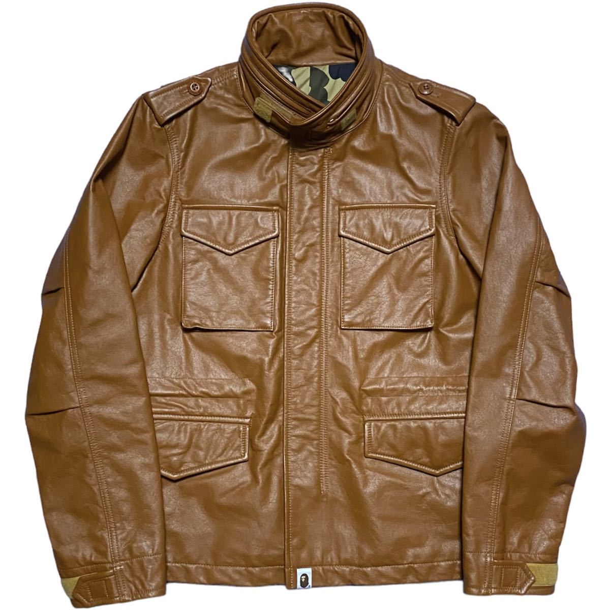 Yahoo!オークション -「ape レザー ジャケット」(ア ベイシング Yahoo!オークション -「ape レザー ジャケット」(ア ベイシング