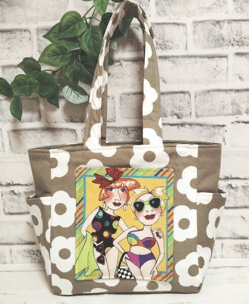 ハンドメイド肩掛けOK!トートバック☆ロラライハリスBeauty Beach