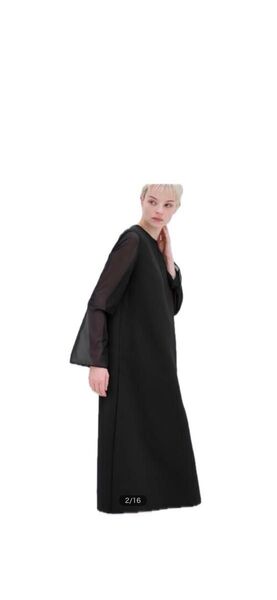 LANVANランバンオンブルー・ワンピ・黒・36・袖シースルー・式典 5月21日から5月26日まで発送できません
