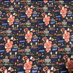 在庫ラスト1点 BTS bt21 COOKY グク ジョングク 綿ポリ生地 100cm×70cm