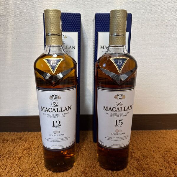 The Macallan 12年 & 15年 ダブルカスク セット