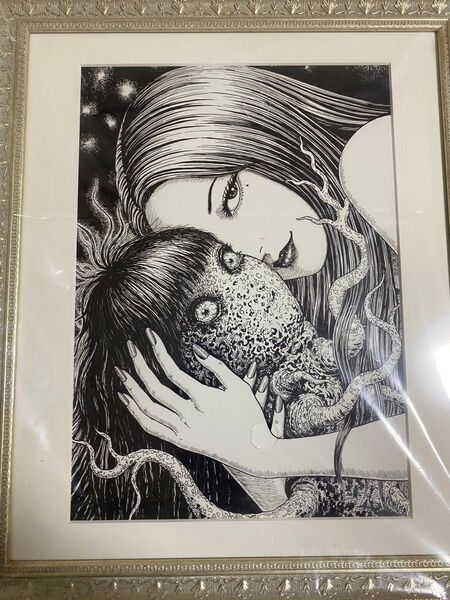 伊藤潤二展 誘惑 複製原画 富江・チークラブ 額付き 限定