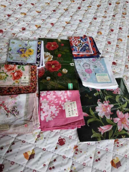 新品花柄ハンカチ8枚