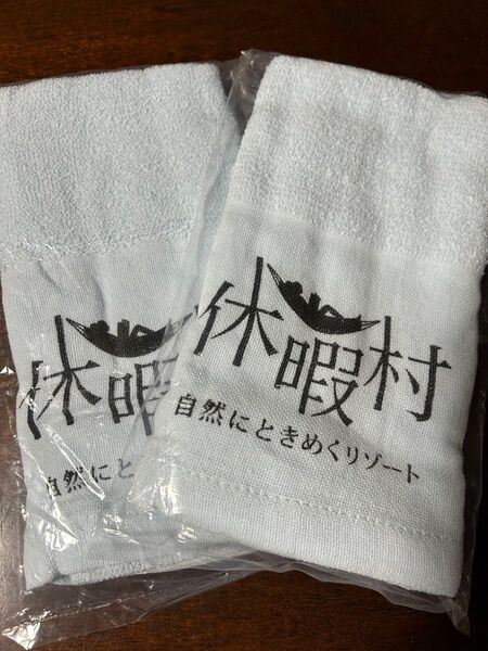 東予国民休暇村 towelタオル2枚 新品未使用 フェイスタオル 淡いブルー