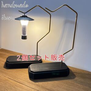 2台セット 真鍮5φ 漆黒カラー ミニランタンスタンド アウトドア インテリア雑貨 人気商品 プレゼント用等
