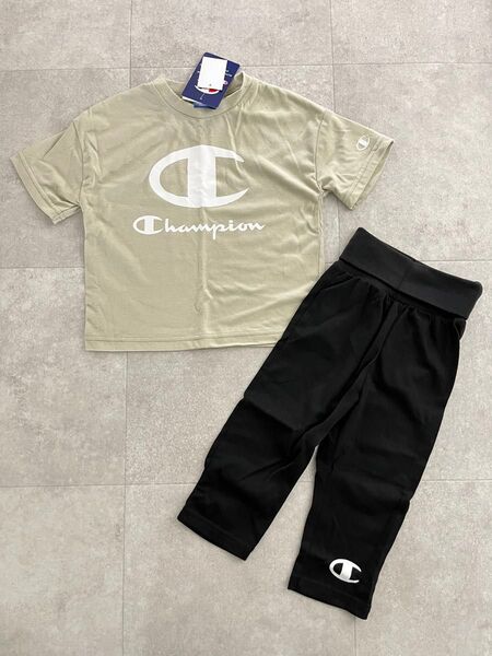 新品 100cm 上下 セットアップ チャンピオン Champion 半袖 腹巻