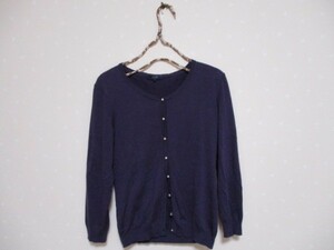 * ROPE Rope * round neck cardigan Lady's M purple (1030)