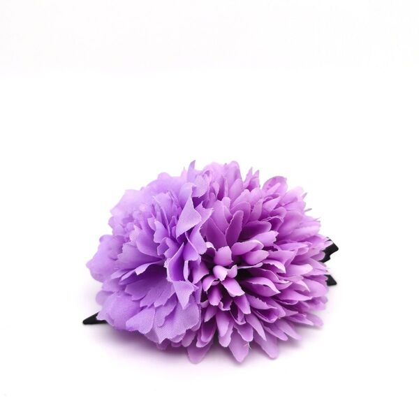卒業式 髪飾り(パープル)ヘアクリップ レディース ヘアアクセサリー フラワー 和装 結婚式 振袖 入学 袴 着物 セレモニー