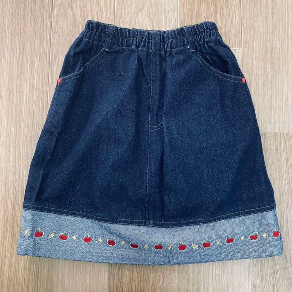 美品 ブランシェス デニムスカート 130