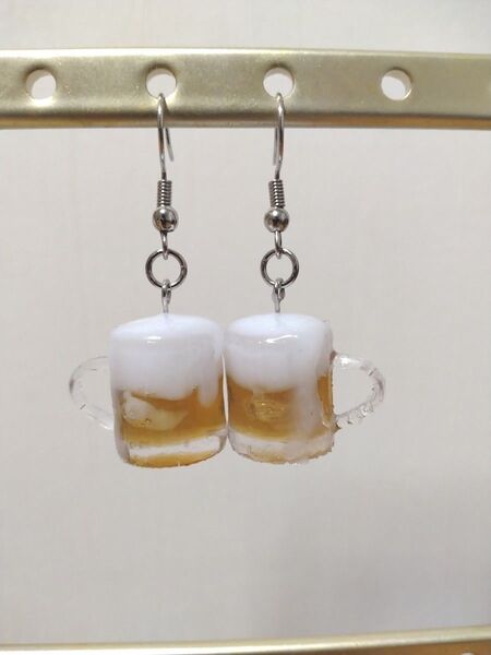 ハンドメイド ピアス ビール28
