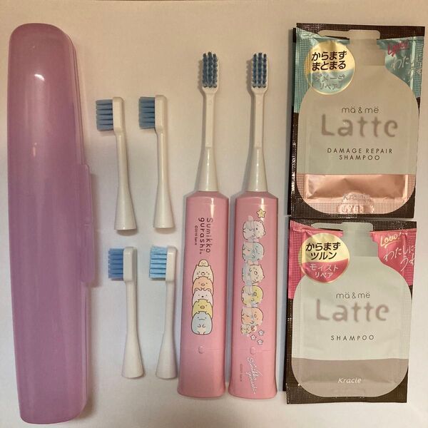こどもハピカ すみっコぐらし 電動歯ブラシ ピンク 振動式(おまけ付き)