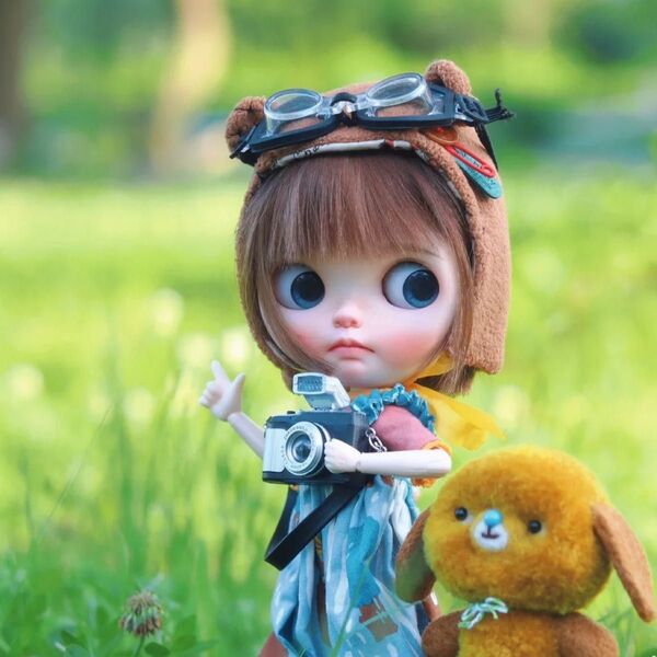 ネオブライス リカちゃん ドール用ミニチュア カメラ フラッシュ付き デジカメ