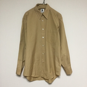 90s LANVIN PARIS ランバン 長袖シャツ ベージュ 日本製 コットン