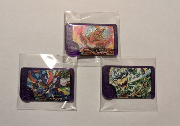 【早い者勝ち】未使用 ポケモンフレンダ 第2弾 ホウオウ ゲッコウガ オーガポン 3枚セット スーパートレジャー ポケモンカード
