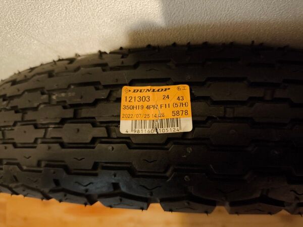 新品 ハーレー DUNLOP F11 3.50H19 フロント fxs fxe fxd パン ショベル エボ