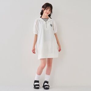 ラブトキシック セーラーカラー ワンピース チュニック ホワイト 白 140 半袖