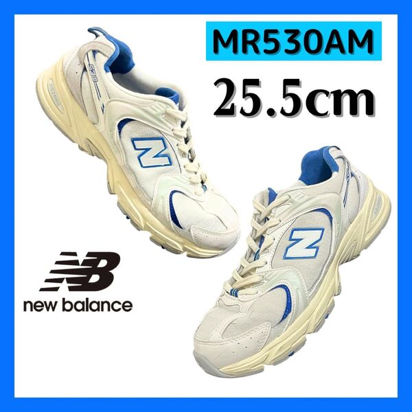 New Balance ニューバランス MR530AM 25.5cm ABC-MART限定 WHITE/BLUE 人気 美品