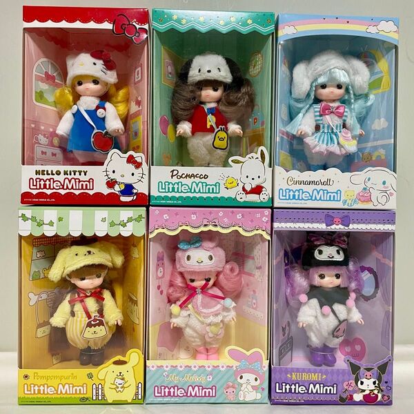 【新品未開封】韓国限定 サンリオ コラボ リトルミミ キティ 6点セット 韓国 リカちゃん 韓国 littlemimi クロミ